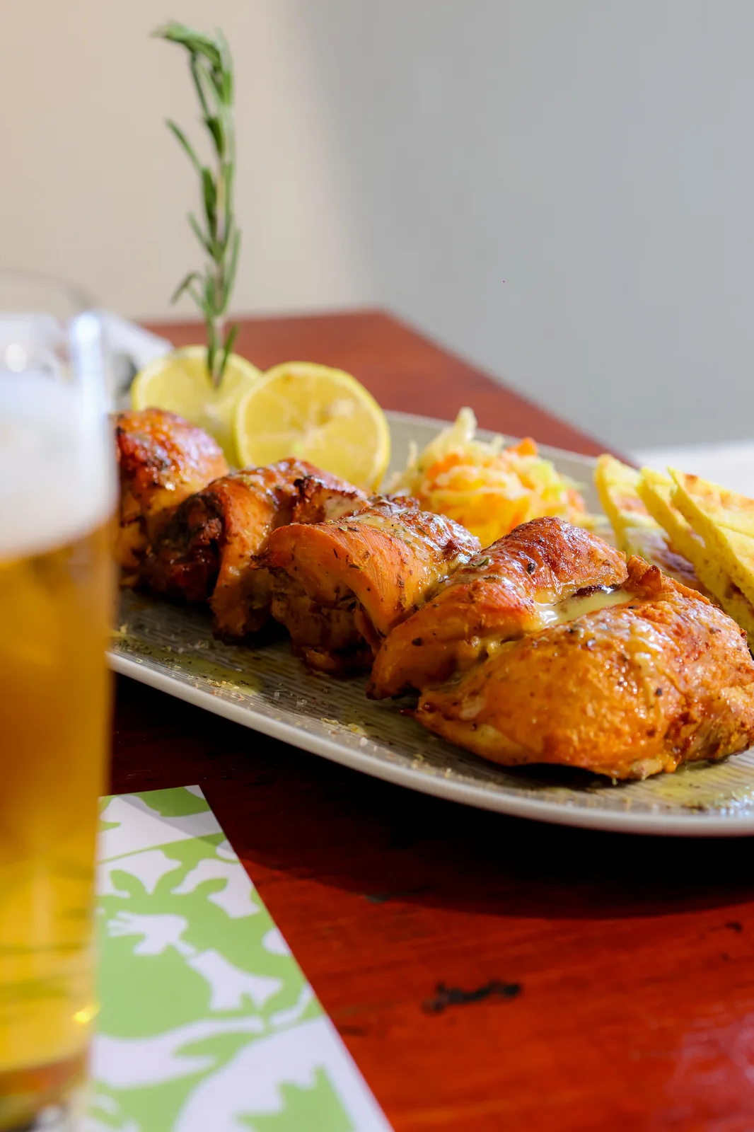Roasted chicken with lemon and rosemary